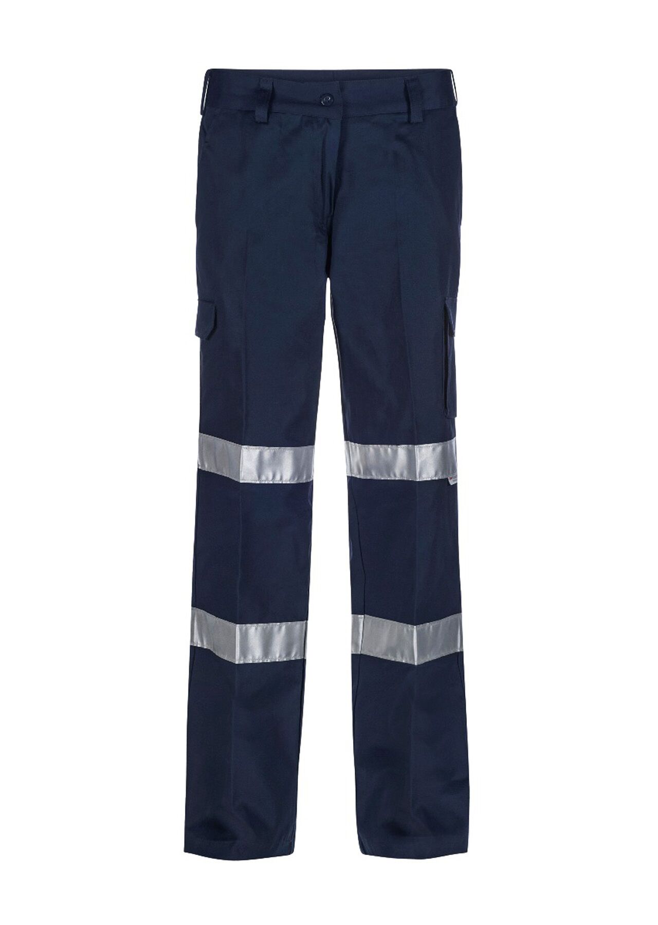 Ladies Reflective Mid Weight Cargo Cotton Drill Trouser