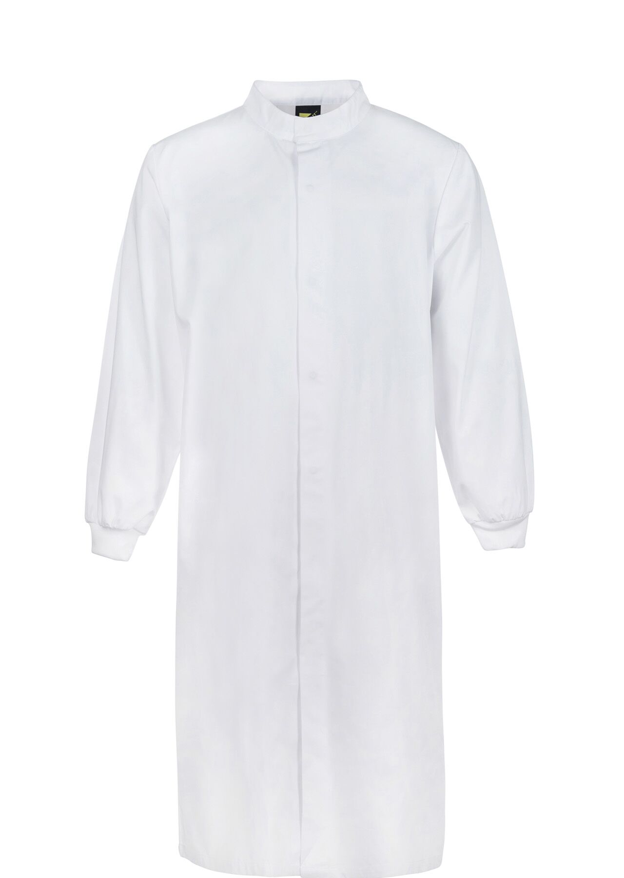 Long Sleeve Food Industry Long Length Dustcoat With Mandarin Collar