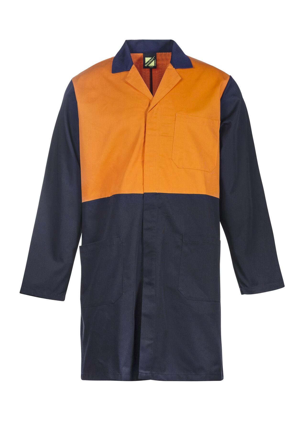 Hi Vis Long Sleeve Dustcoat with Patch Pocket