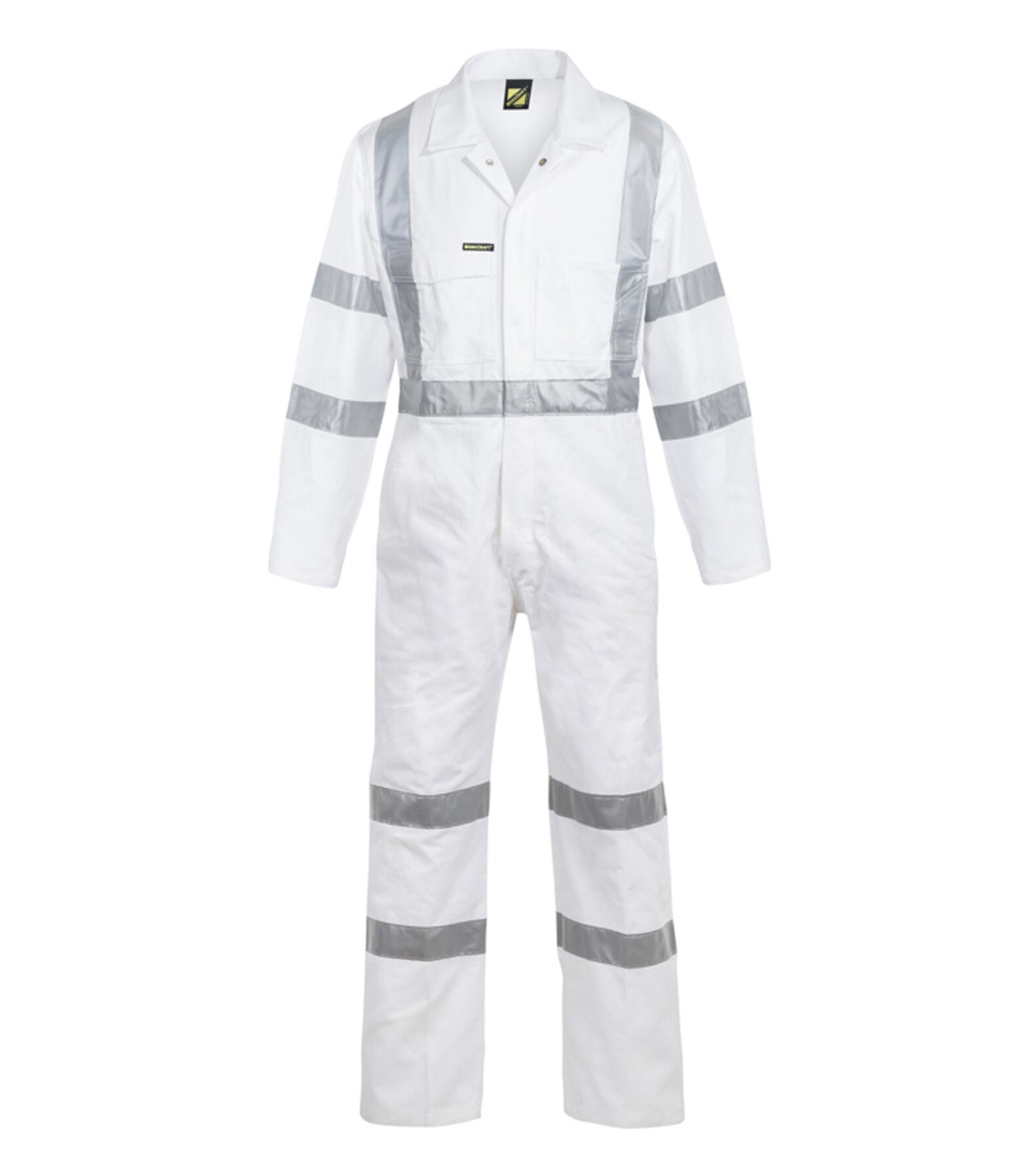Hi Vis Cotton Drill Coverall with CSR Reflective Tape - Night Use Only