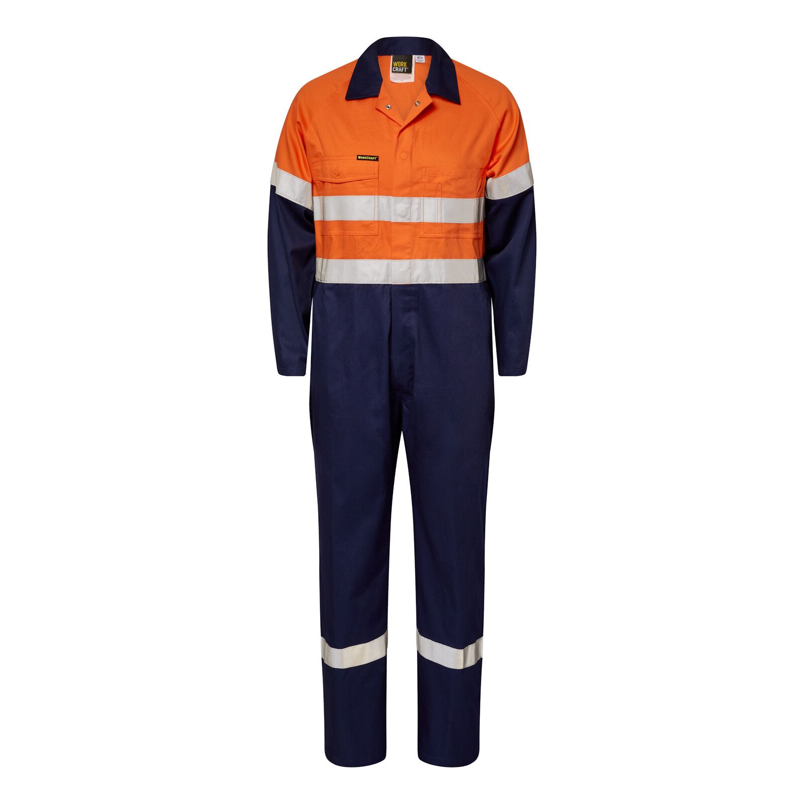 Light Weight Hi-Vis Cotton Drill Coveralls with Reflective Tape